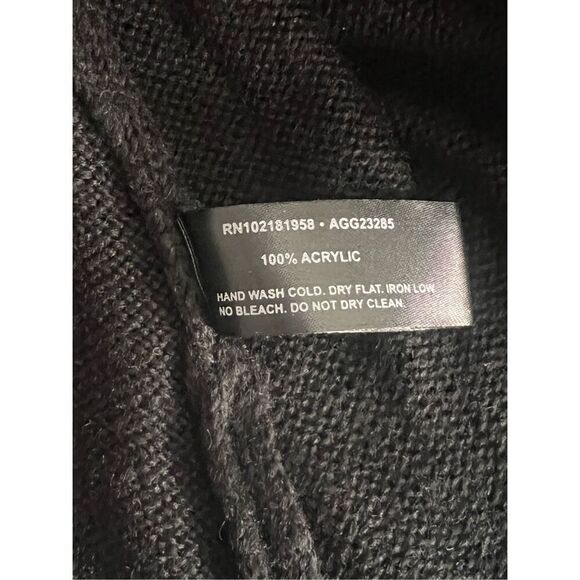 Dolls kill dead wrong skull M/L distressed knit long sleeve black sweater  - Picture 8 of 8